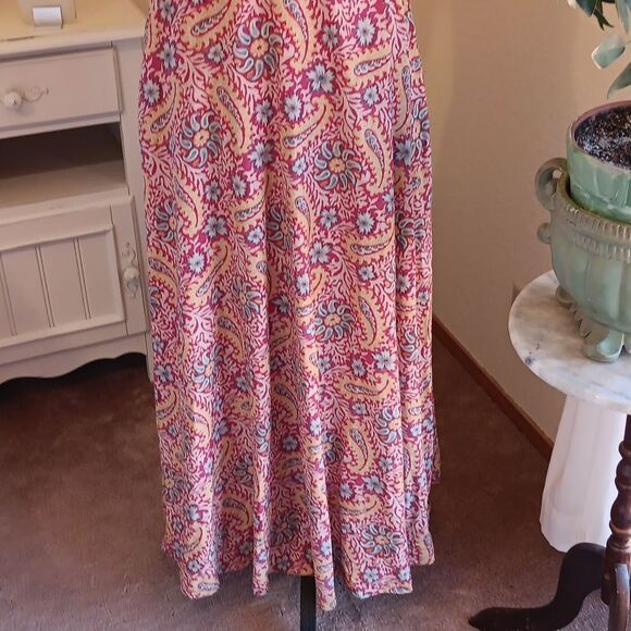 Chaps Cotton Maxi Dress. Coastal Cowgirl, Floral, Maxi - Picture 4 of 14